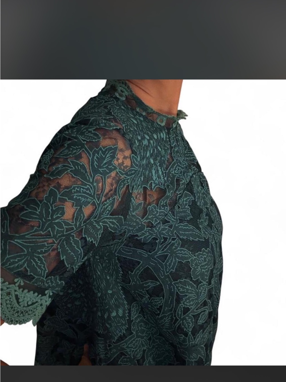 Green Lace Women's Top